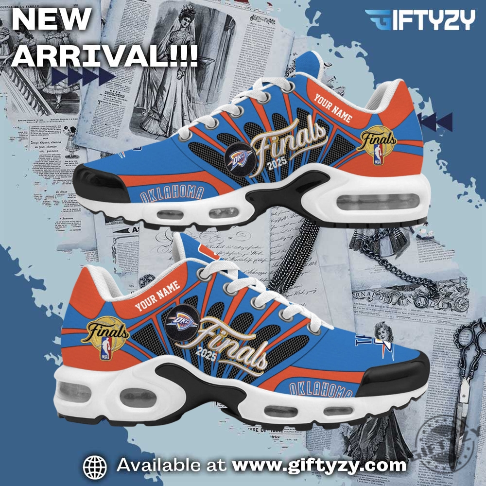 NBA hottest shoes for fan 20 Oklahoma City Thunder Okc 2025 Nba Final Personalized Custom Name Air Max Plus Shoes
