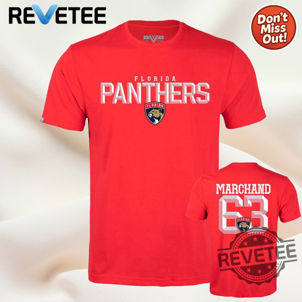 Florida Panthers 63 Brad Marchand Shield 3D Shirt Nhl revetee 1