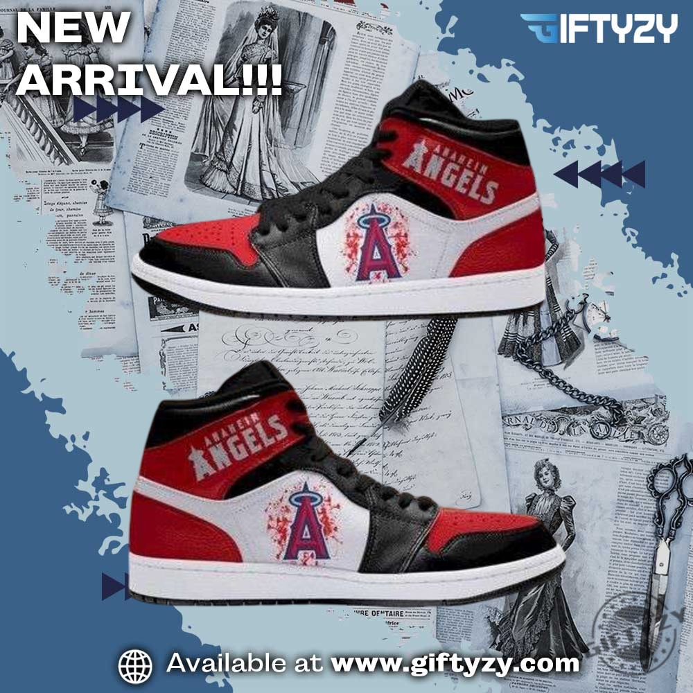 MLB Baseball Gift For Fan 8 Mlb Baseball Team Los Angeles Angels Of Anaheim Jd1 Boot Sneakers Shoes For Fan