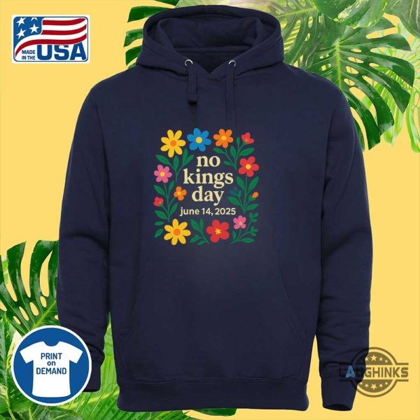 floral no kings day june 14 shirt no kings in america since 1776 anti trump tee