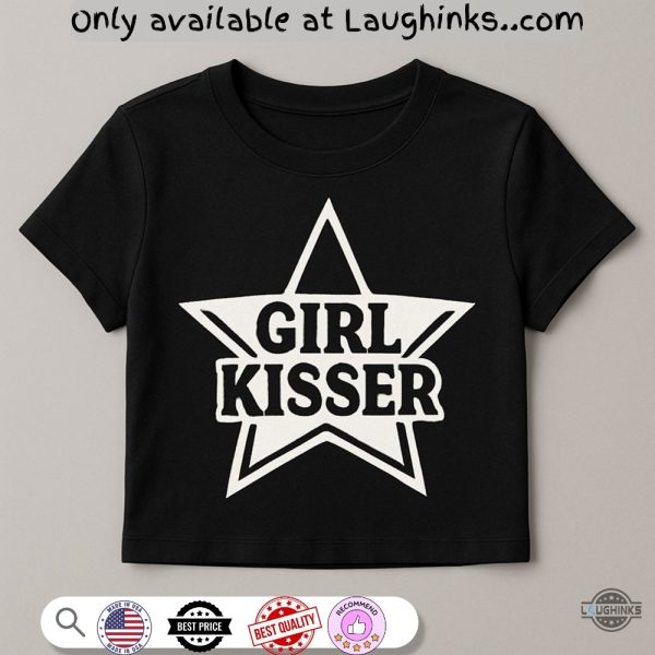 lesbian pride women baby tee funny girl kisser croptop for lgbtq