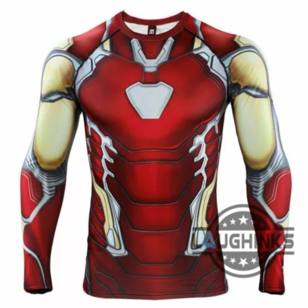 marvel endgame iron man cosplay costume tony stark compression shirt