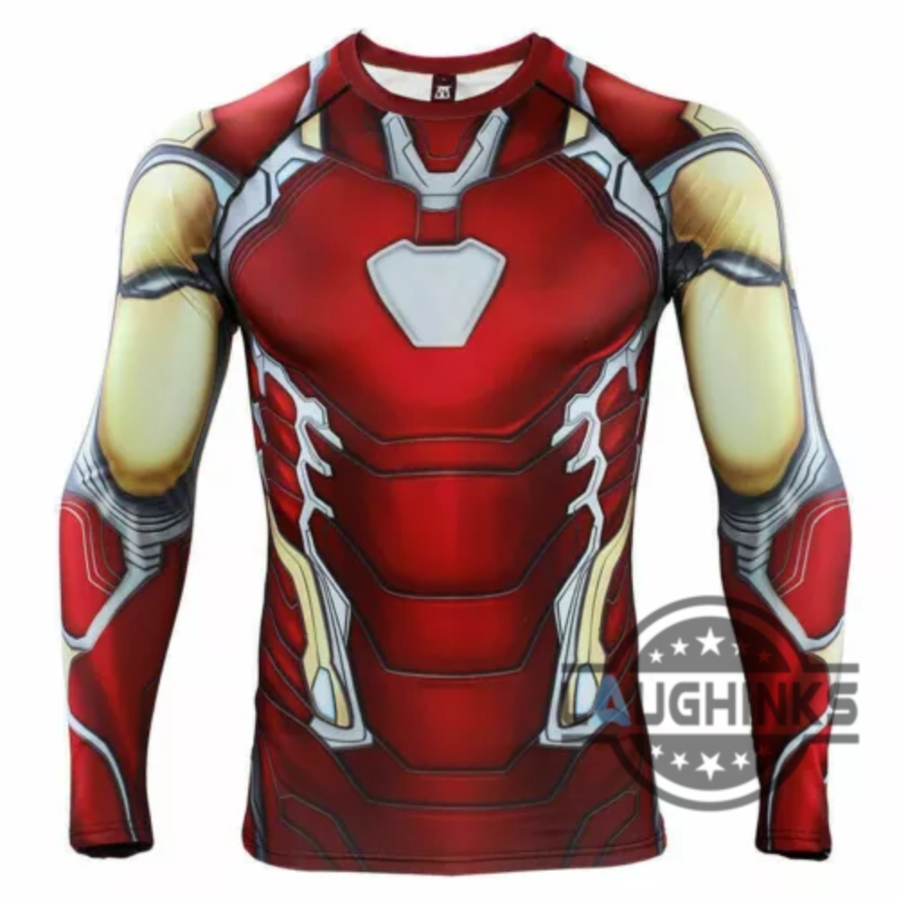 Marvel Endgame Iron Man Cosplay Costume Tony Stark Compression Shirt 9 Marvel Endgame Iron Man Cosplay Costume Tony Stark Compression Shirt