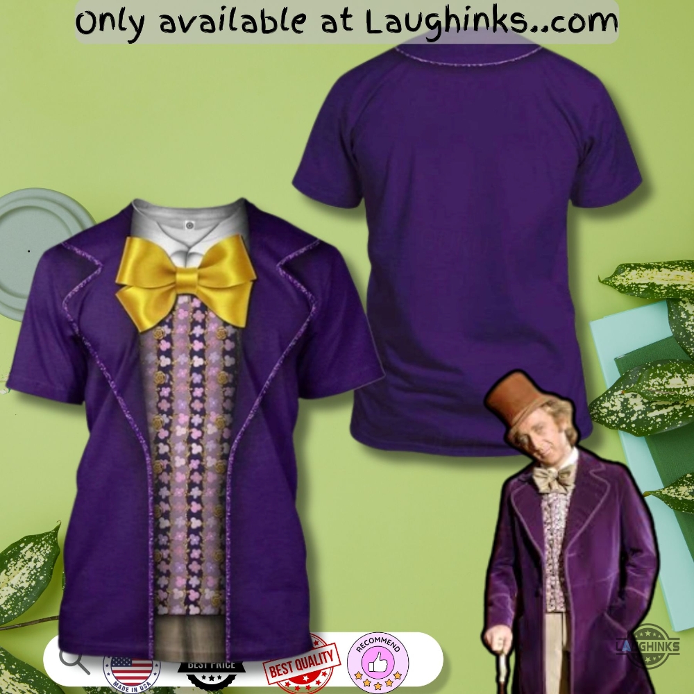 Charlie And The Chocolate Factory Willy Wonka Costume Cosplay 3D Shirt 9 Charlie and the Chocolate Factory Willy Wonka Costume Cosplay 3d Shirt