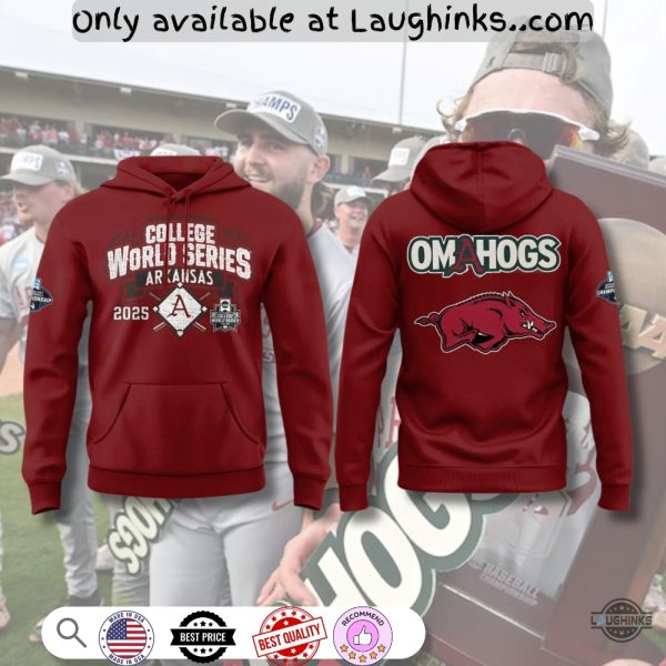 arkansas razorbacks omahogs 2025 college world series shirt
