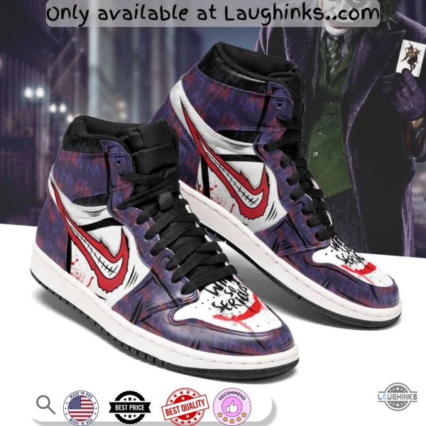 joker smile why so serious air jordan 1 custom sneakers shoes