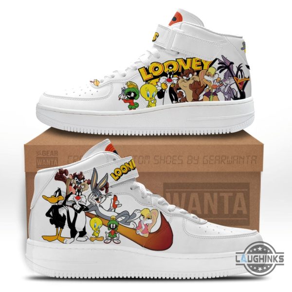 custom looney tunes nike air force 1 mid shoes