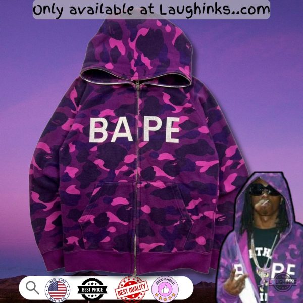 lil wayne bape hoodie all over printed replica