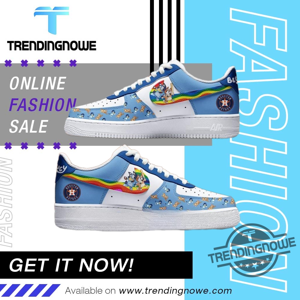Houston Astros Bluey Pride Month 2025 Air Force 1 Sneaker trendingnowe 1
