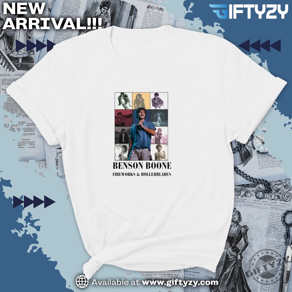 Benson Boone Fireworks Rollerblades Tour Shirt 7 Benson Boone fireworks & rollerblades Tour Shirt