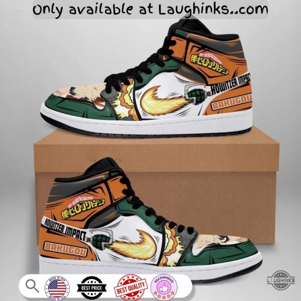 katsuki bakugou air jordan 1 sneakers my hero academia anime custom shoes