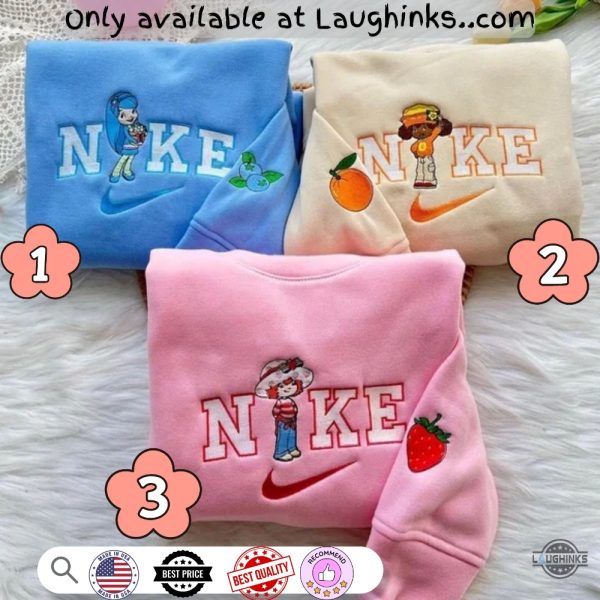 strawberry shortcake nike embroidered sweatshirt t shirt hoodie