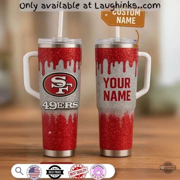 san francisco 49ers custom name 40oz stanley tumbler cup dupe