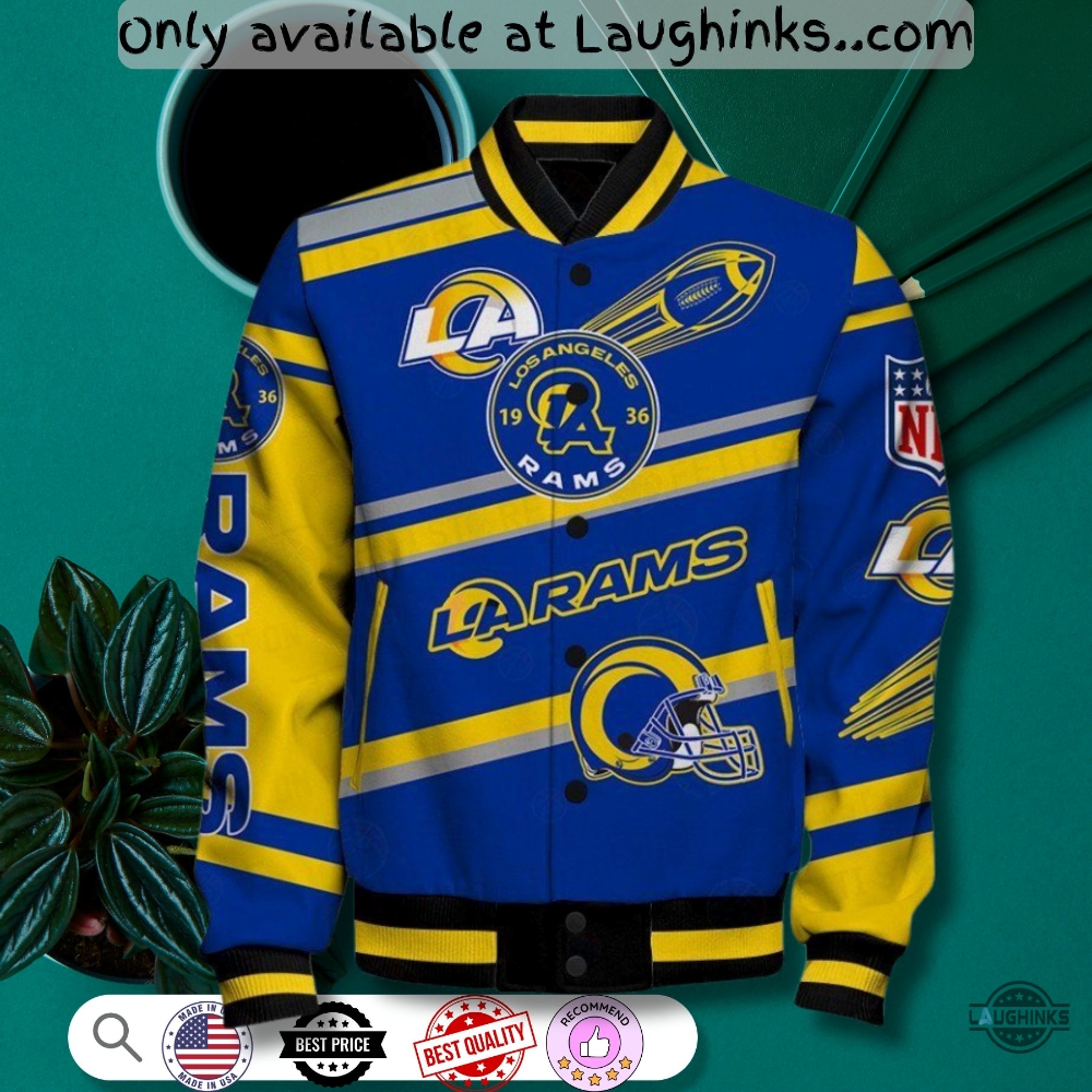 Los Angeles Rams Aop Varsity Baseball Jacket 5 Los Angeles Rams AOP Varsity Baseball Jacket
