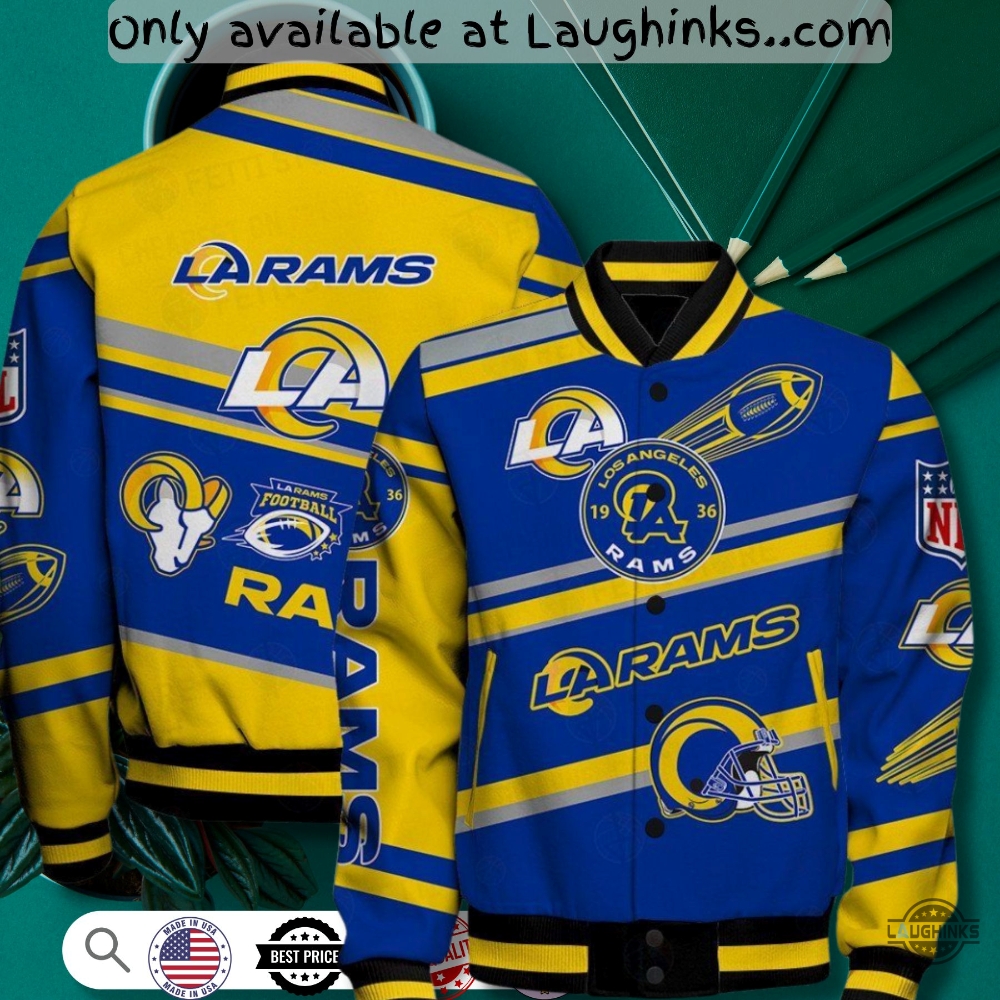 Los Angeles Rams Aop Varsity Baseball Jacket 7 Los Angeles Rams AOP Varsity Baseball Jacket