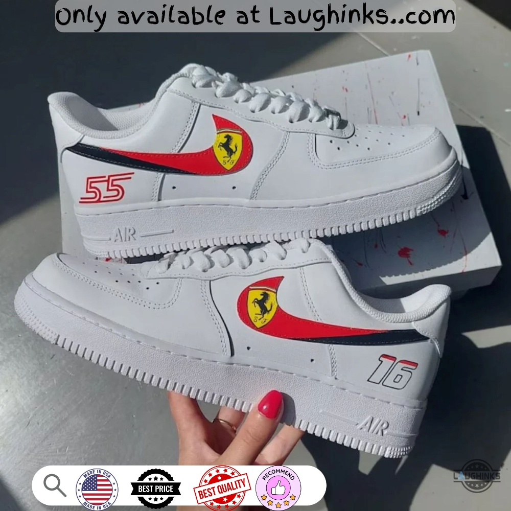 Ferrari Custom Air Force 1 Sneakers Shoes 6 Ferrari custom Air Force 1 sneakers shoes