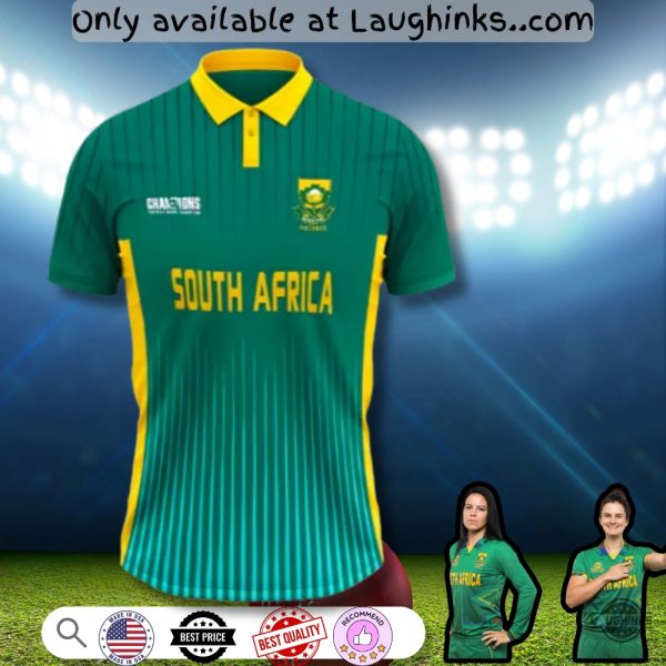south africa champions trophy 2025 cricket polo shirt