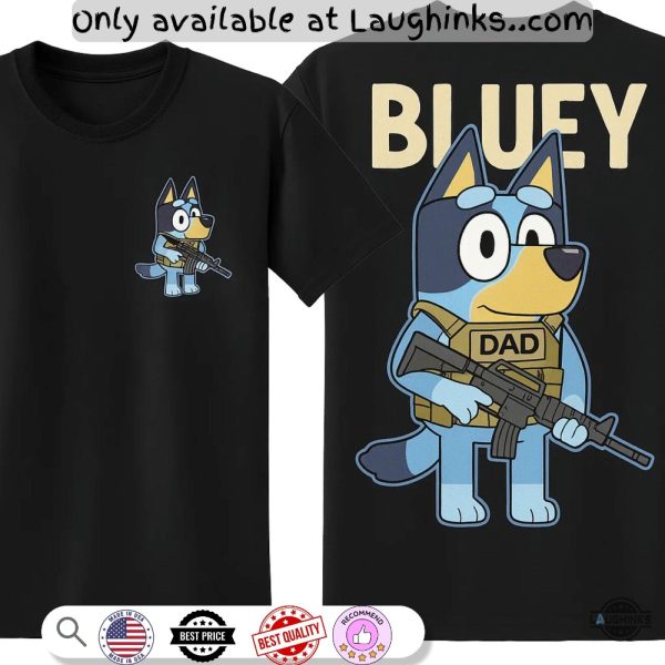 bluey millitary tactical dad shirt