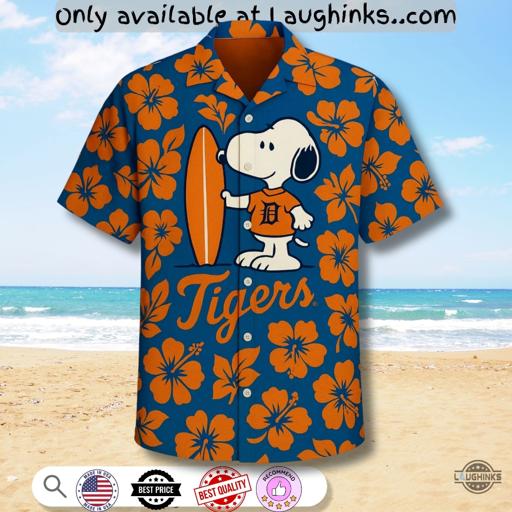 Detroit Tigers Snoopy Surfing Hawaiian Shirt 5 Detroit Tigers Snoopy Surfing Hawaiian Shirt
