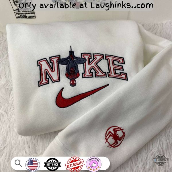 spider man embroidered crewneck t shirt sweatshirt hoodie