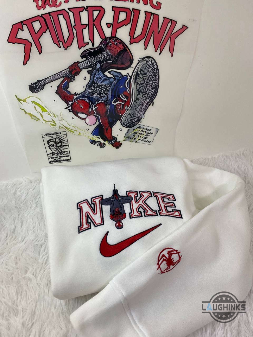 Spider Man Embroidered Crewneck T Shirt Sweatshirt Hoodie 7 Spider Man Embroidered Crewneck T Shirt Sweatshirt Hoodie