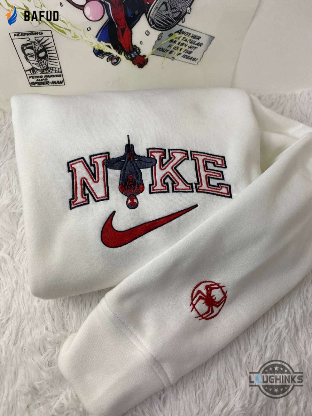 Spider Man Embroidered Crewneck T Shirt Sweatshirt Hoodie 8 Spider Man Embroidered Crewneck T Shirt Sweatshirt Hoodie