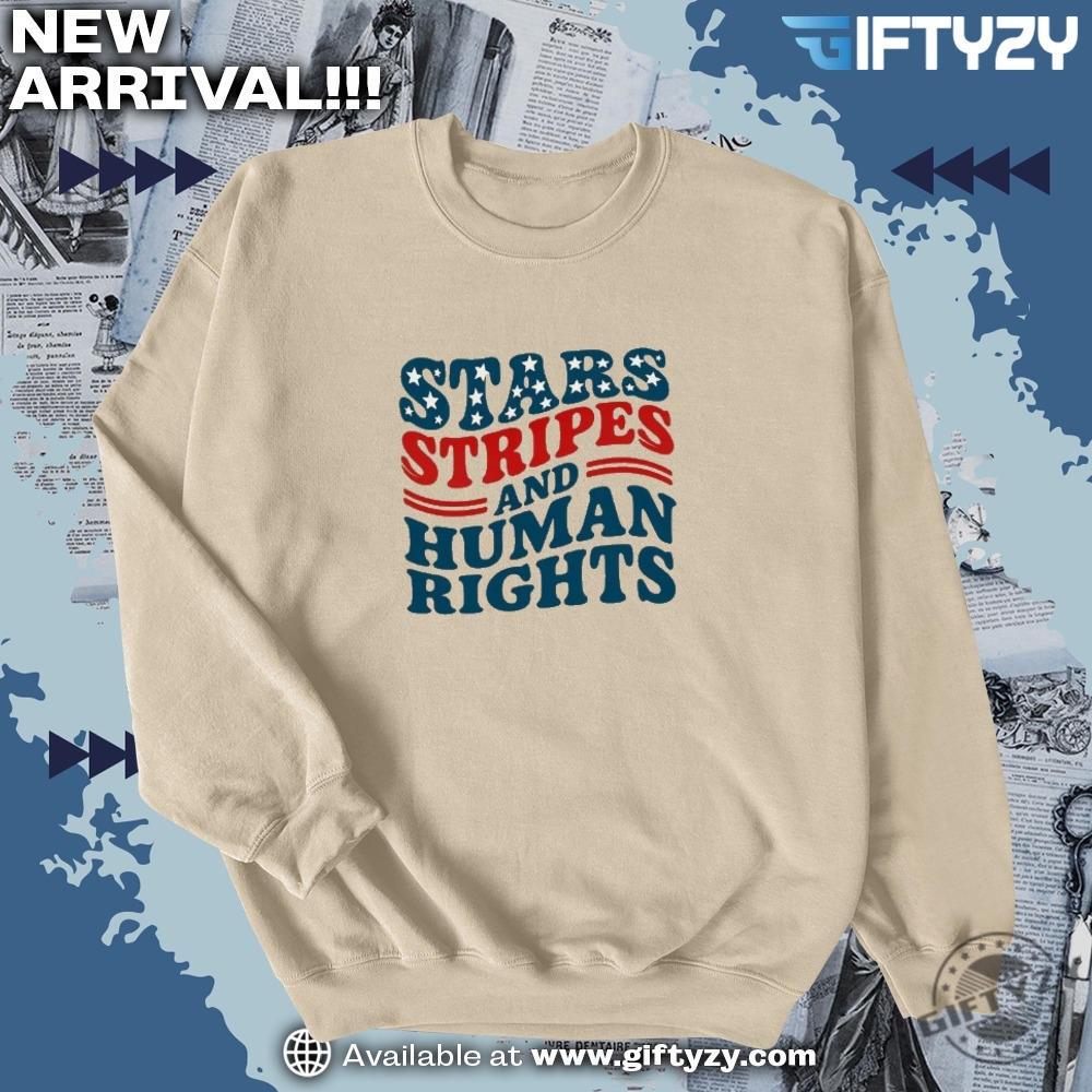 Liberal Feminist American Shirt, Music Graphic Trendy Shoes 4 Stars Stripes And Human Rights Liberal Feminist American Shirt