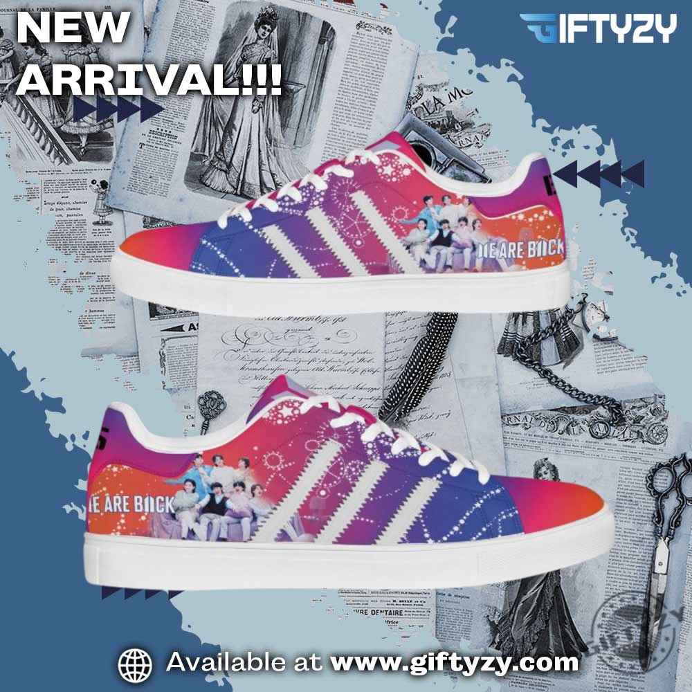 Liberal Feminist American Shirt, Music Graphic Trendy Shoes 12 Bts We Are Back 2025 Music Stan Smith Shoes