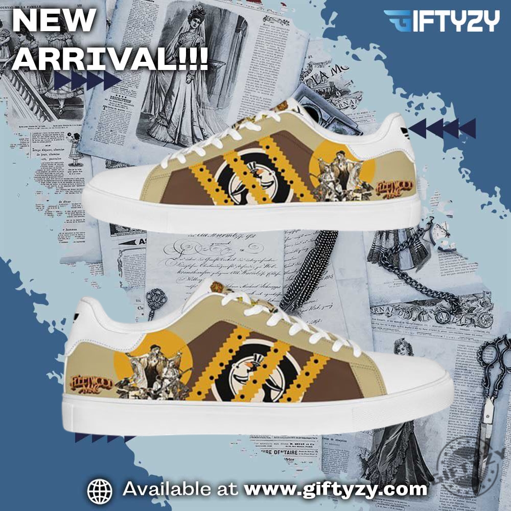 Liberal Feminist American Shirt, Music Graphic Trendy Shoes 14 Fleetwood Mac Rock Band Custom Stan Smith Shoes