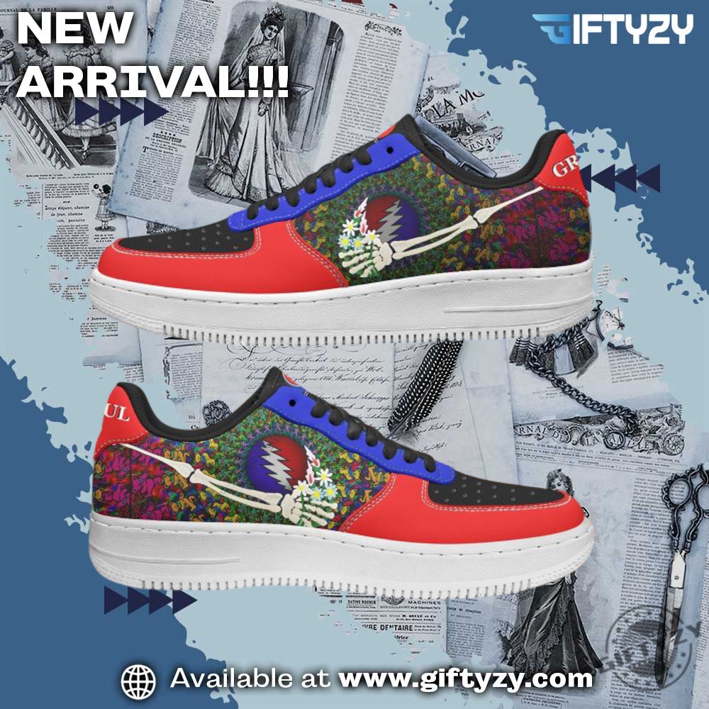 Liberal Feminist American Shirt, Music Graphic Trendy Shoes 20 The Grateful Dead Loving Healing Fan Music Custom Air Force 1 Shoes
