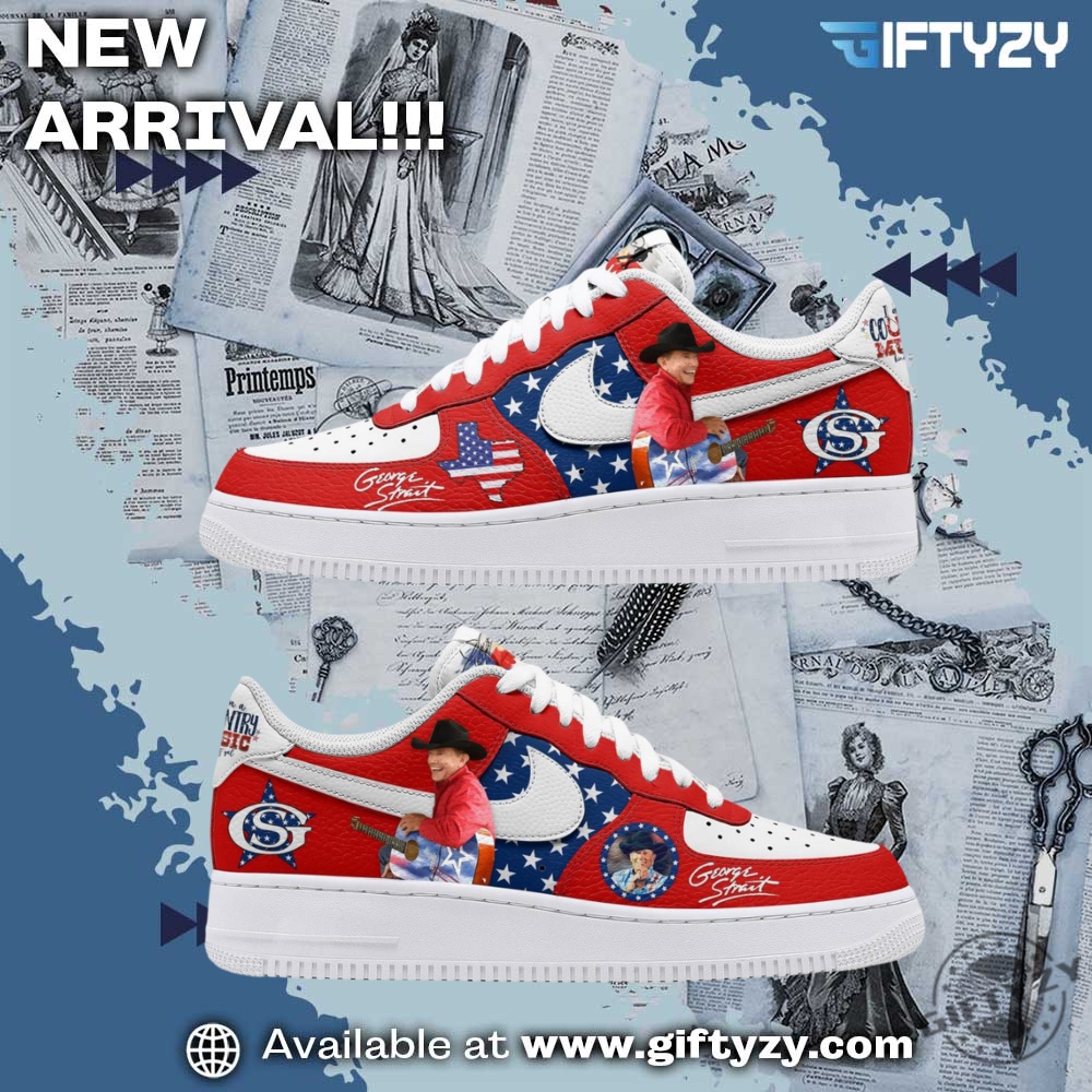 George Strait I Am A Country Music Kind Of Gal Custom Air Force 1 Shoes giftyzy 1