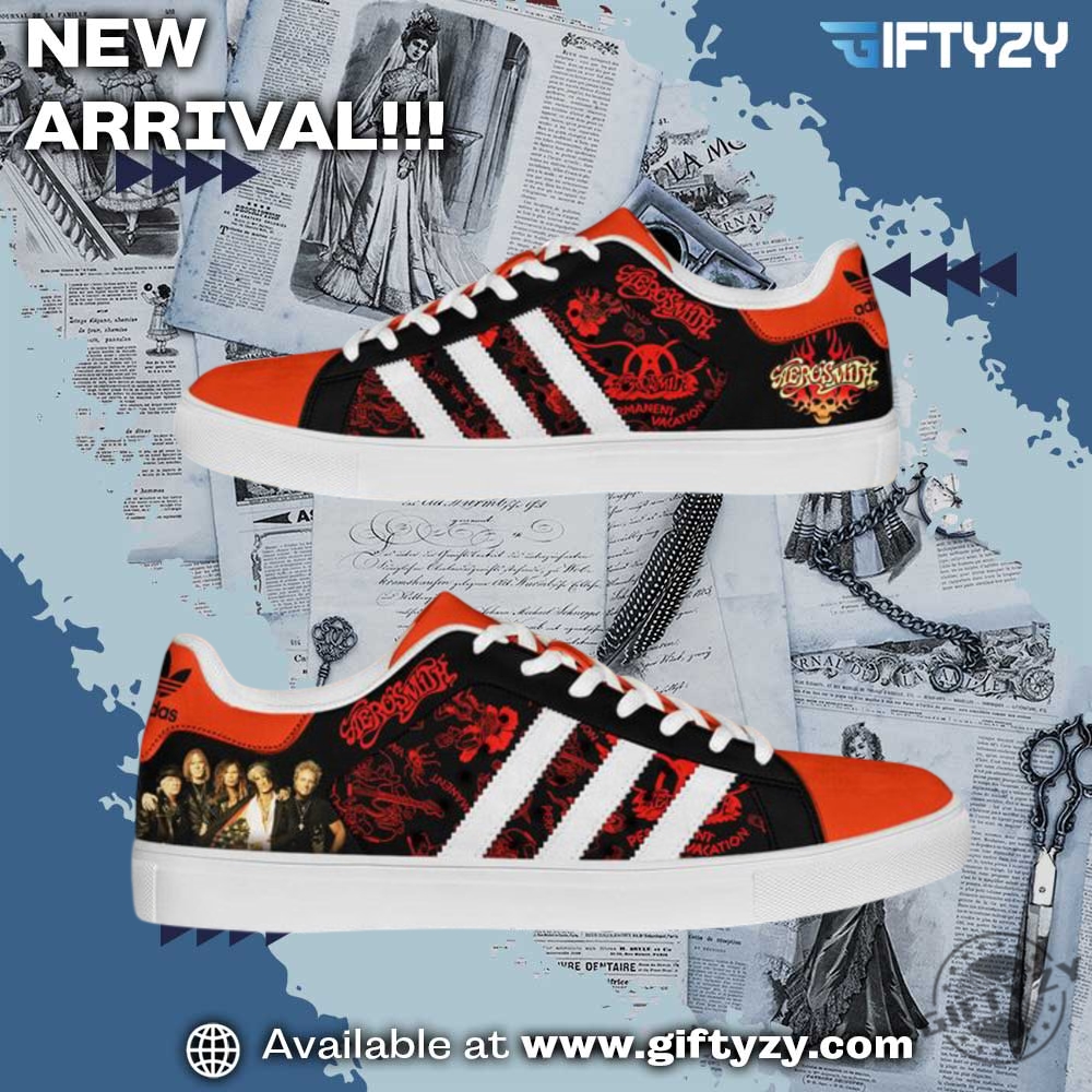 Aerosmith Band Music Permanent Vacation Custom Stan Smith Shoes giftyzy 1