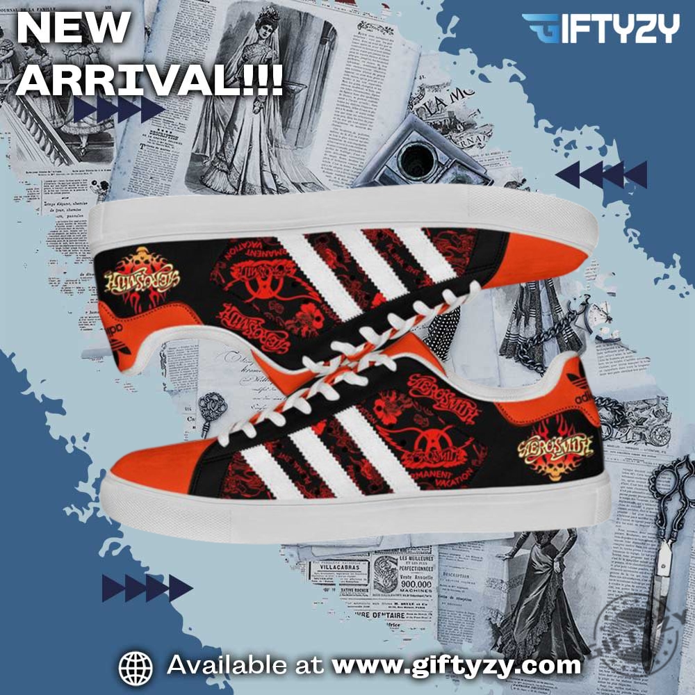 Aerosmith Band Music Permanent Vacation Custom Stan Smith Shoes giftyzy 2