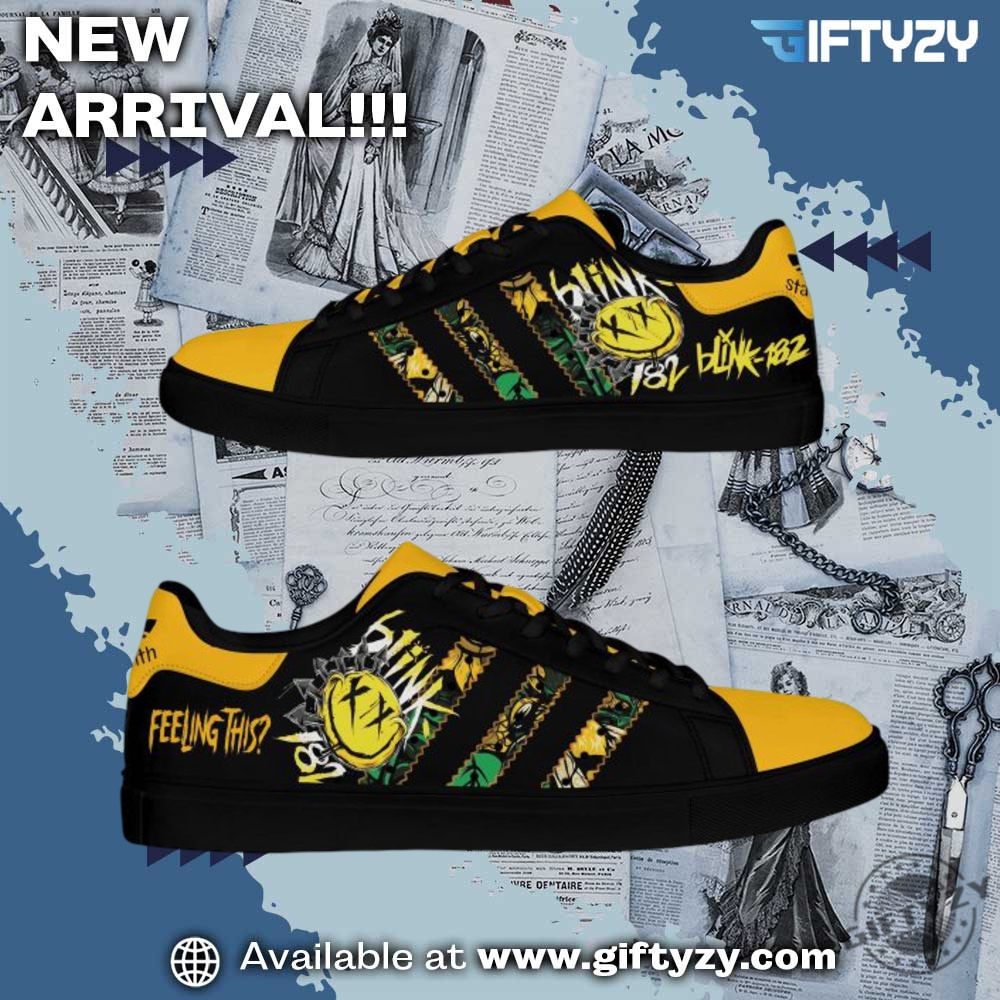 Blink 182 Band Pop Punk Music Custom Stan Smith Shoes giftyzy 1