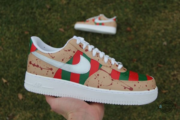 freddy kruger custom low nike air force 1 sneaker shoes