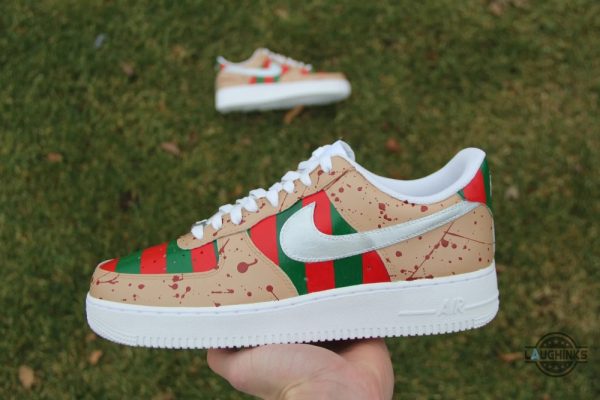 freddy kruger custom low nike air force 1 sneaker shoes