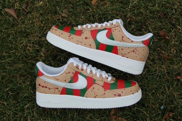 freddy kruger custom low nike air force 1 sneaker shoes