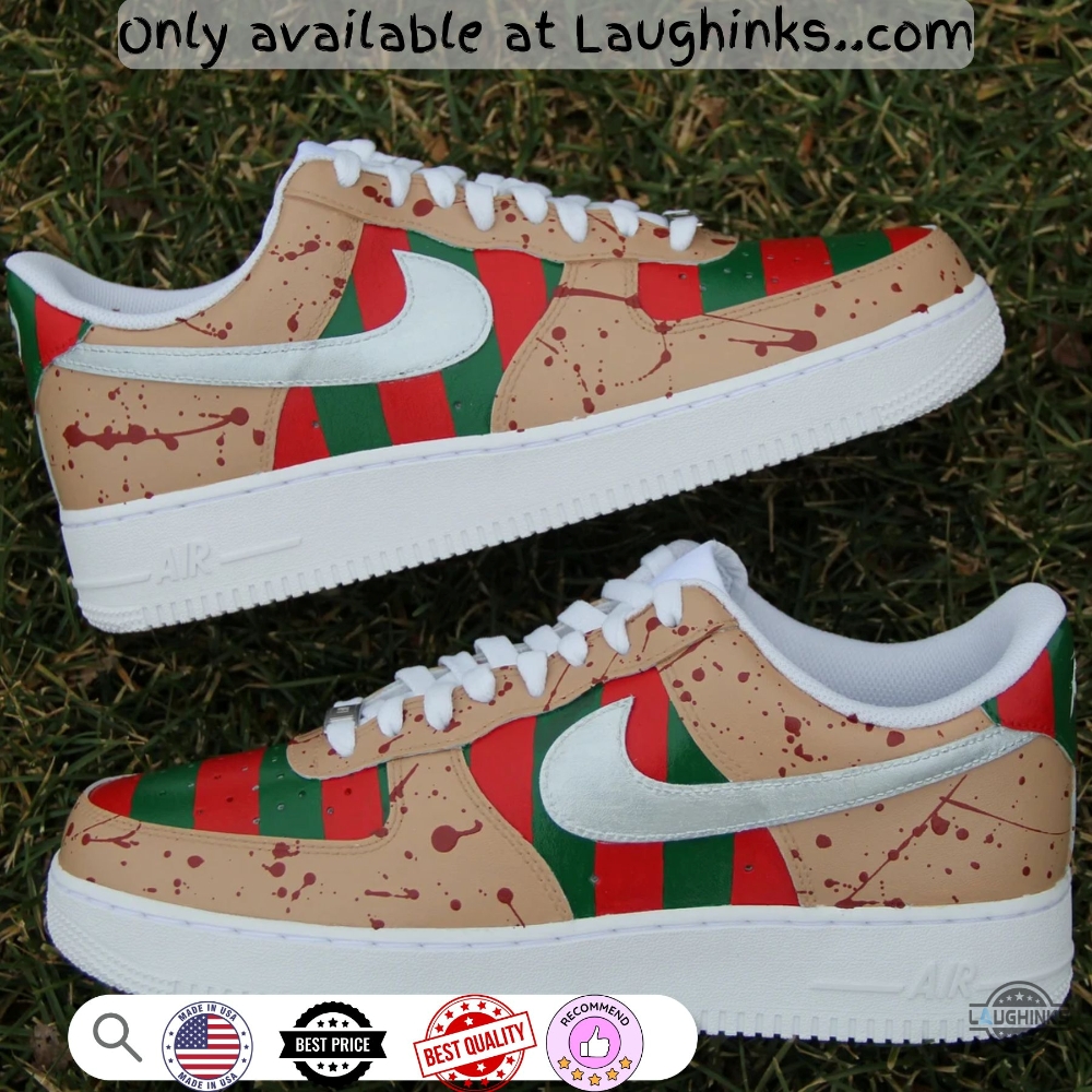 Freddy Kruger Custom Low Nike Air Force 1 Sneaker Shoes 13 Freddy Kruger Custom Low Nike Air Force 1 Sneaker shoes