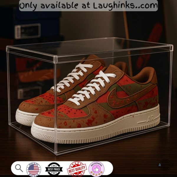nike air force 1 custom freddy krueger sneakers shoes 3d