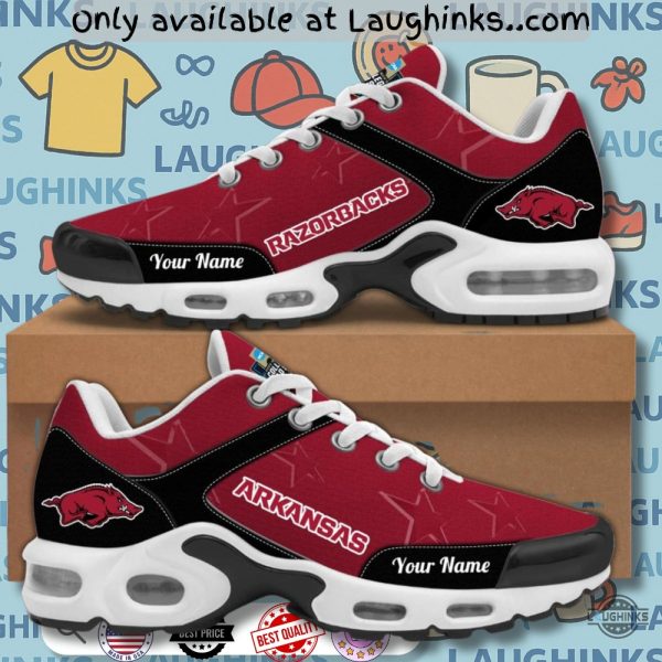 personalized arkansas razorbacks custom air max sneakers shoes full printed