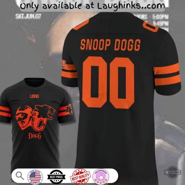 bc lions 2025 snoop dogg concert kickoff collections football jersey shirt custom name and number laughinks 1