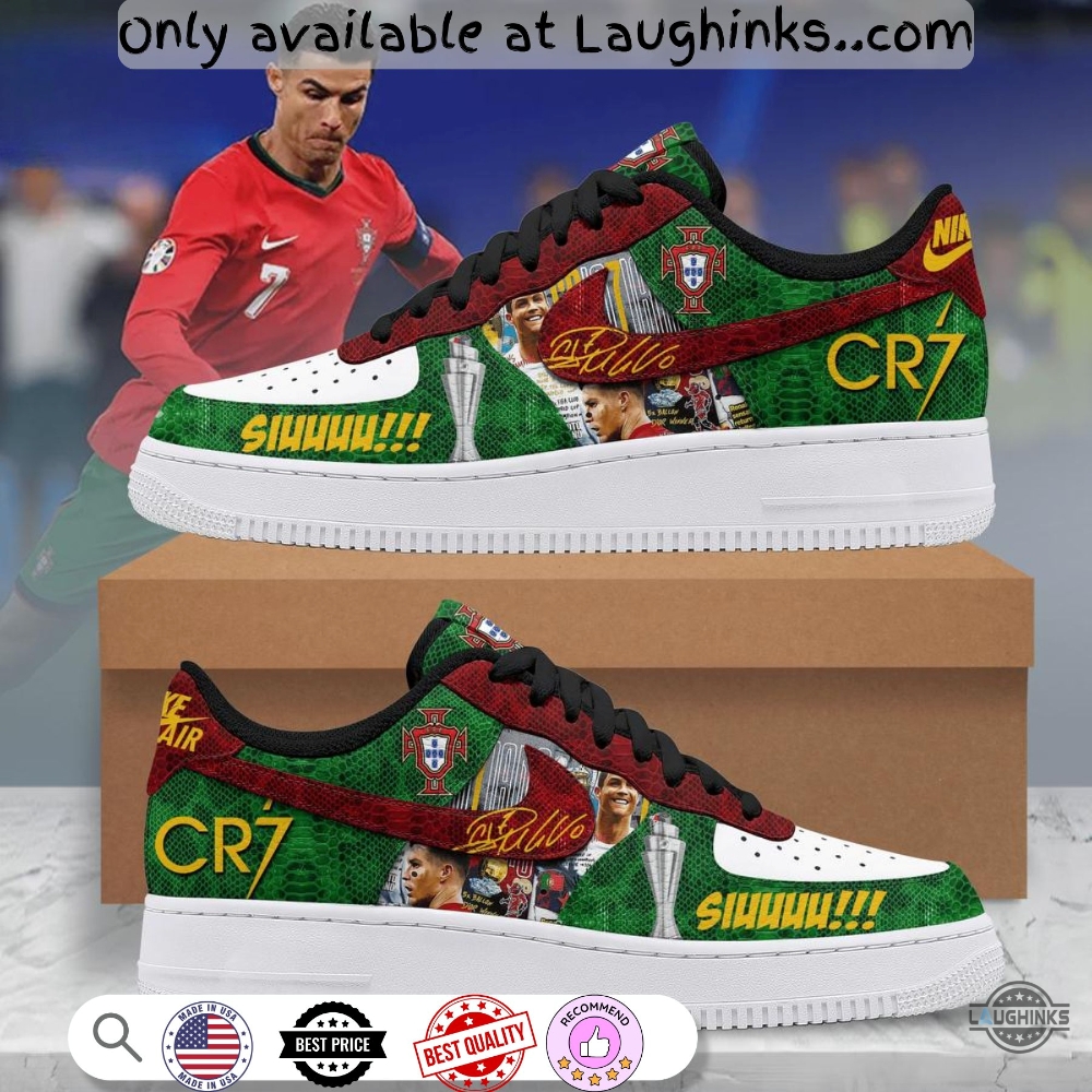 Cristiano Ronaldo The Siuuuu Custom 3D Air Force 1 Sneakers Shoes 1 Cristiano Ronaldo The Siuuuu Custom 3D Air Force 1 Sneakers shoes