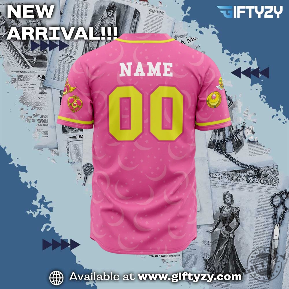 NFL, anime Jersey gift for fan 19 Pretty Guardian Sailor Moon Personalized Baseball Jersey