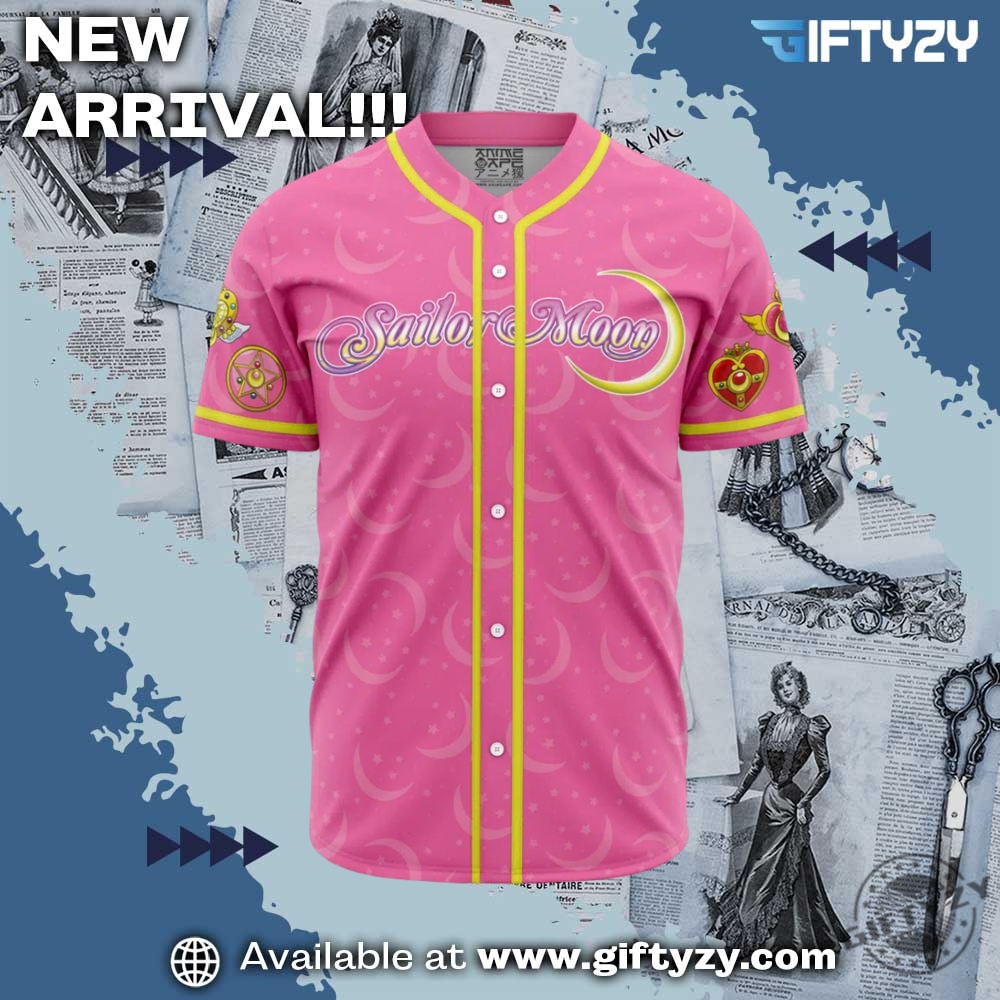 Pretty Guardian Sailor Moon Personalized Baseball Jersey 7 Pretty Guardian Sailor Moon Personalized Baseball Jersey
