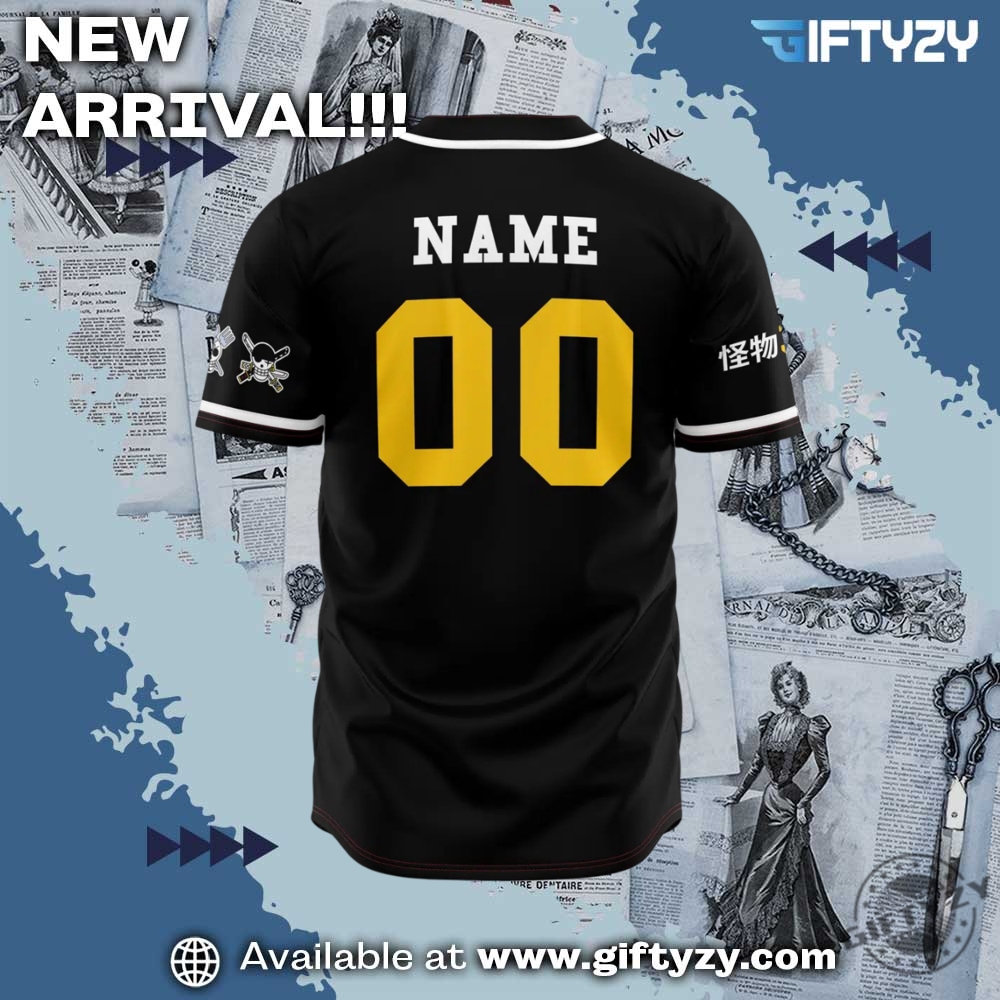 Monster Trio One Piece Anime Personalized Baseball Jersey 4 monster trio one piece anime Personalized Baseball Jersey
