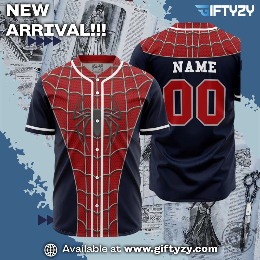 Marvel Spiderman Cosplay Personalized Baseball Jersey 4 Marvel Spiderman Cosplay Personalized Baseball Jersey
