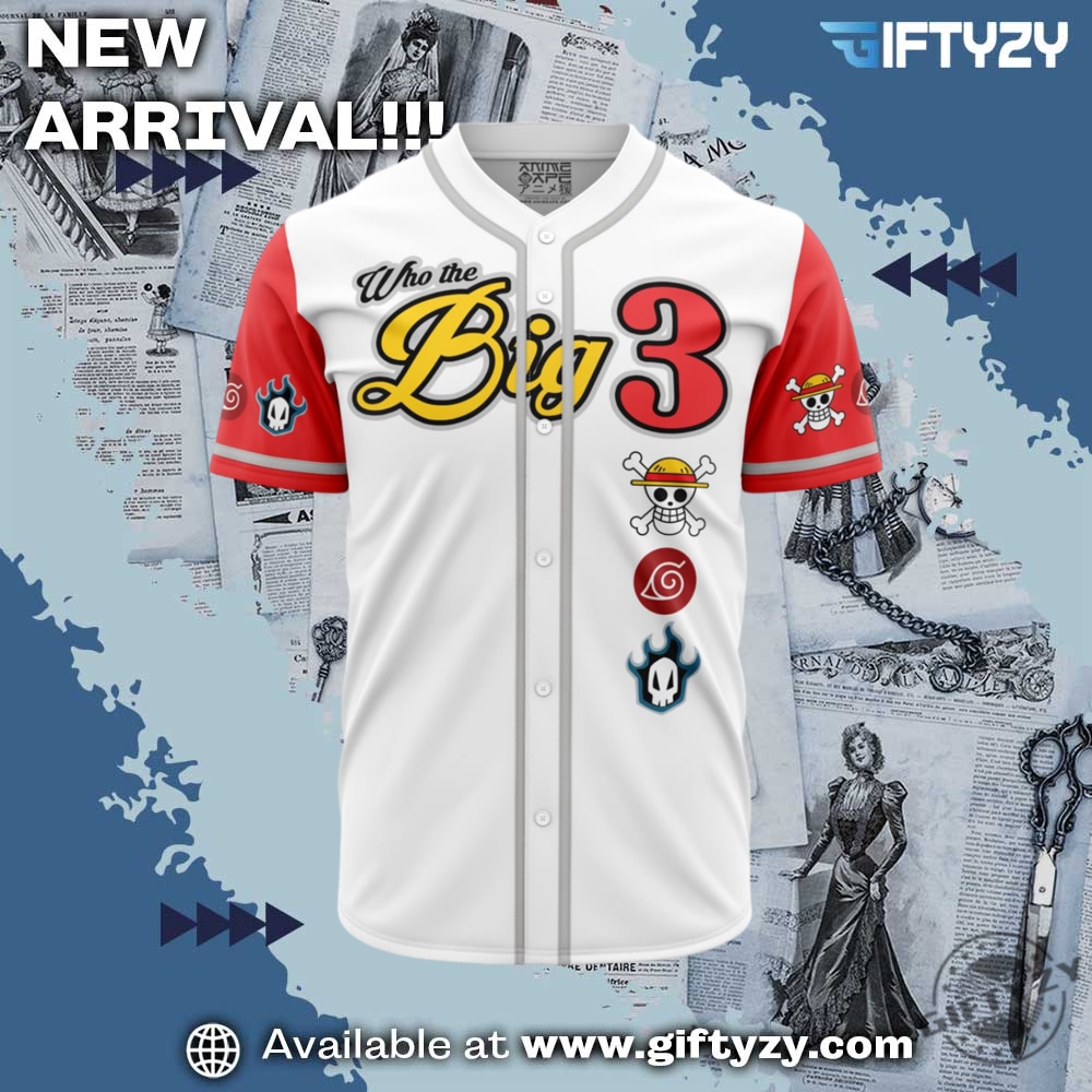 Who The Big 3 Personalized Baseball Jersey 5 Who The Big 3 Personalized Baseball Jersey