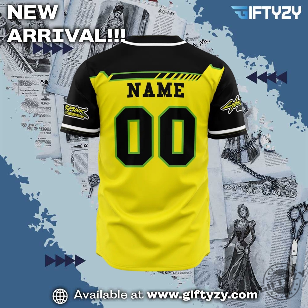 NFL, anime Jersey gift for fan 25 Edgerunners Cyberpunk 2077 Personalized Baseball Jersey