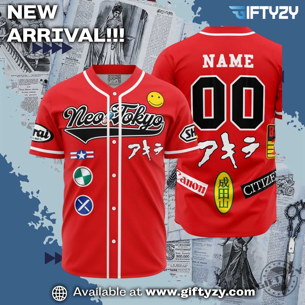 Neo Tokyo Akira Personalized Baseball Jersey 7 Neo Tokyo Akira Personalized Baseball Jersey