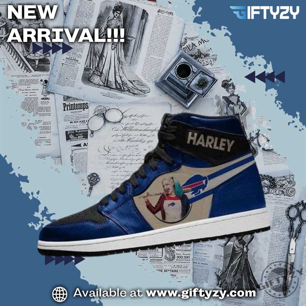 Shoes for fan NFL and NBA 4 Buffalo Bills Nfl Team X Harley Quinn Jd1 Boot Sneakers Shoes